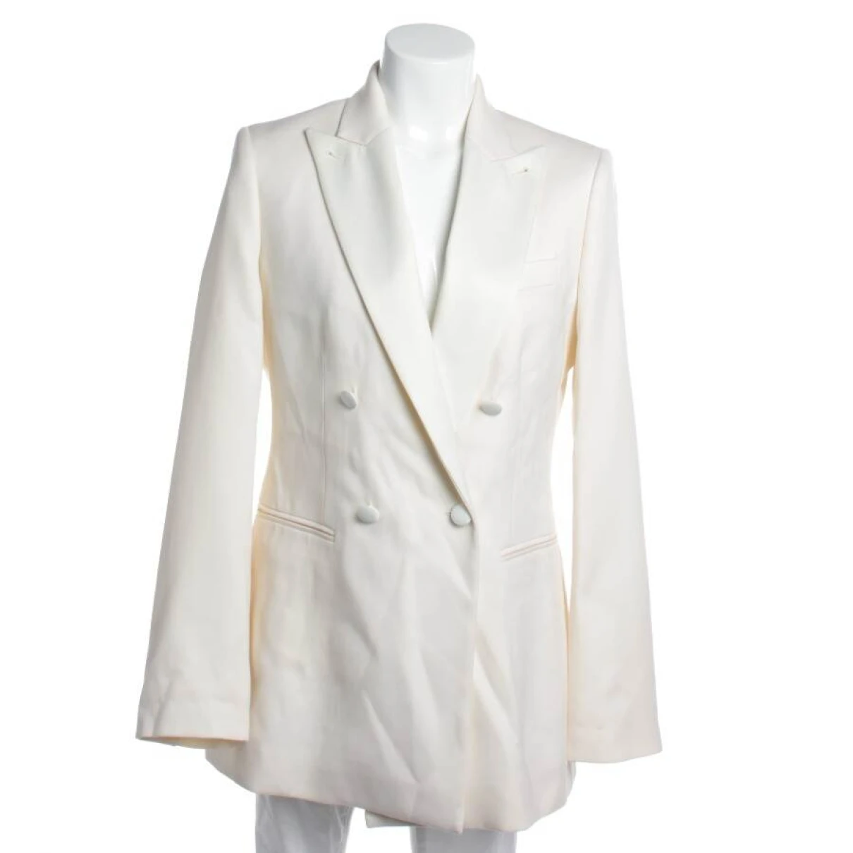 Pre-owned Max Mara Wool Blazer In White