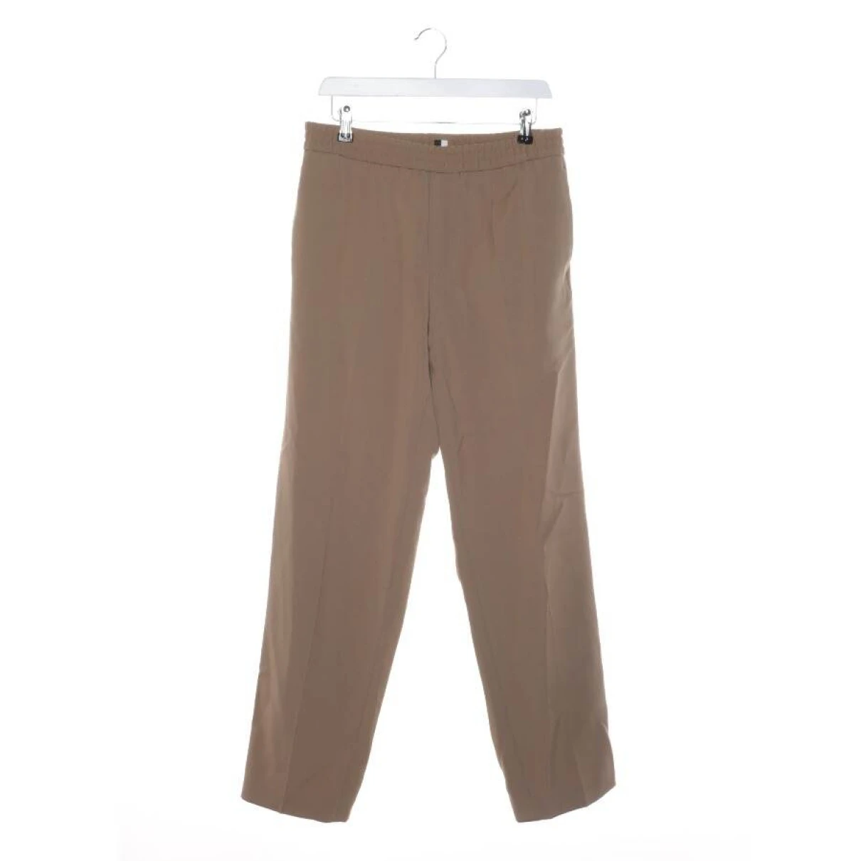 Pre-owned Hugo Boss Wool Trousers In White