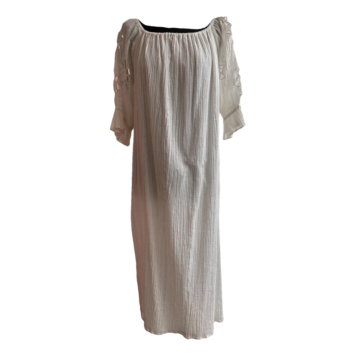 Pre-owned Sundress Mid-length Dress In Beige