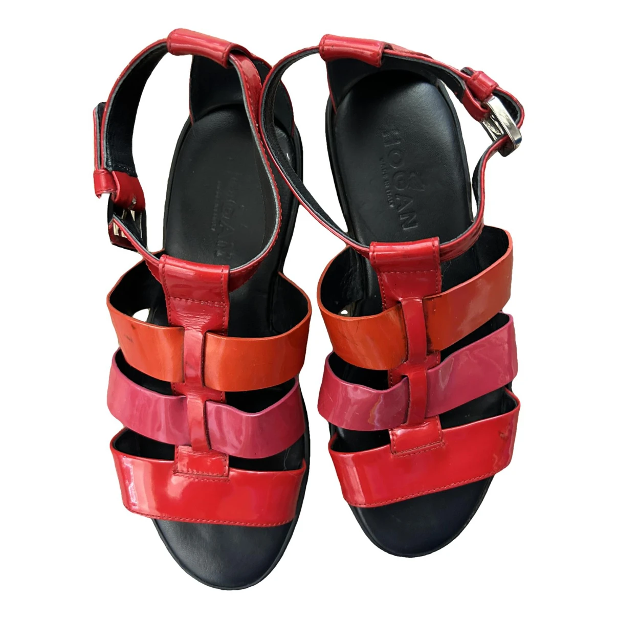 Pre-owned Hogan Sandals In Red