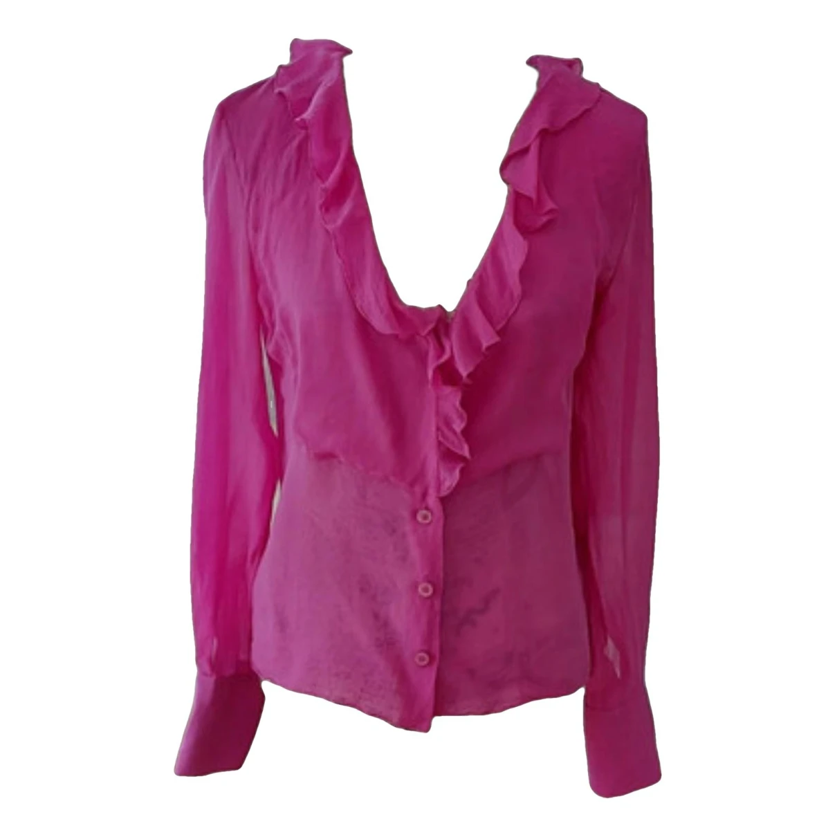 Pre-owned Emanuel Ungaro Silk Blouse In Pink