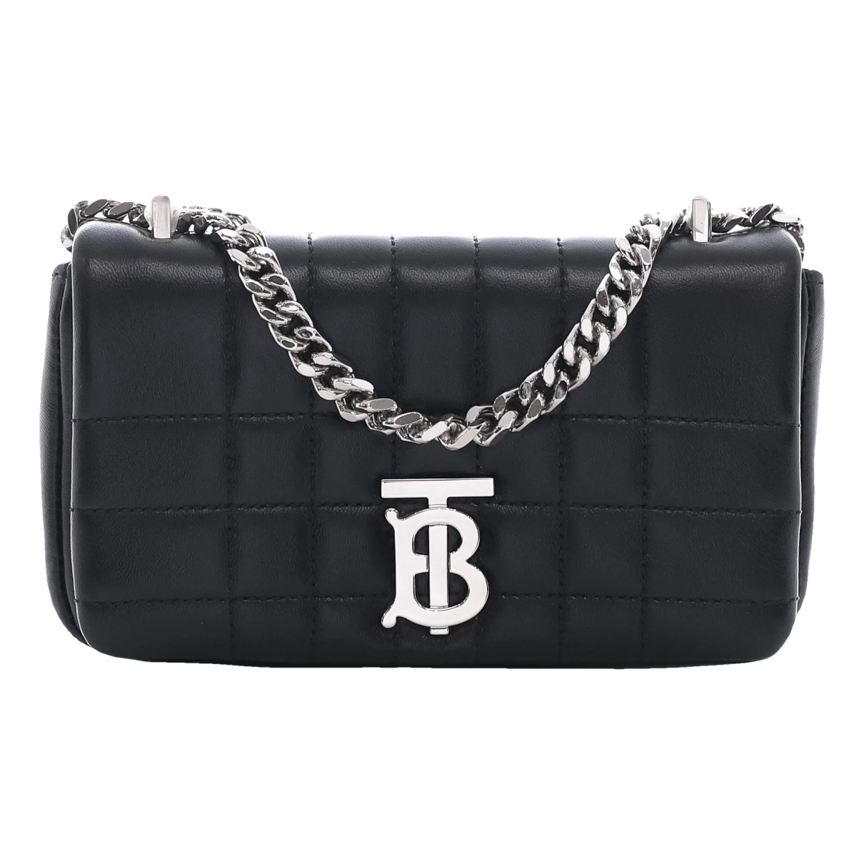 Pre-owned Burberry Lola Leather Crossbody Bag In Black