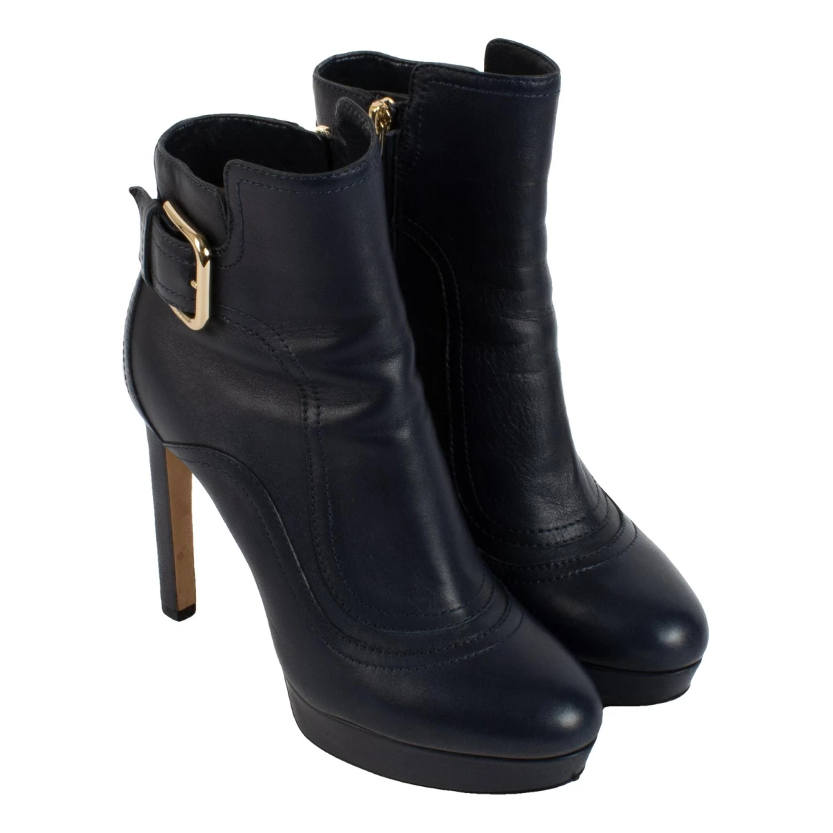 Pre-owned Jimmy Choo Leather Boots In Blue