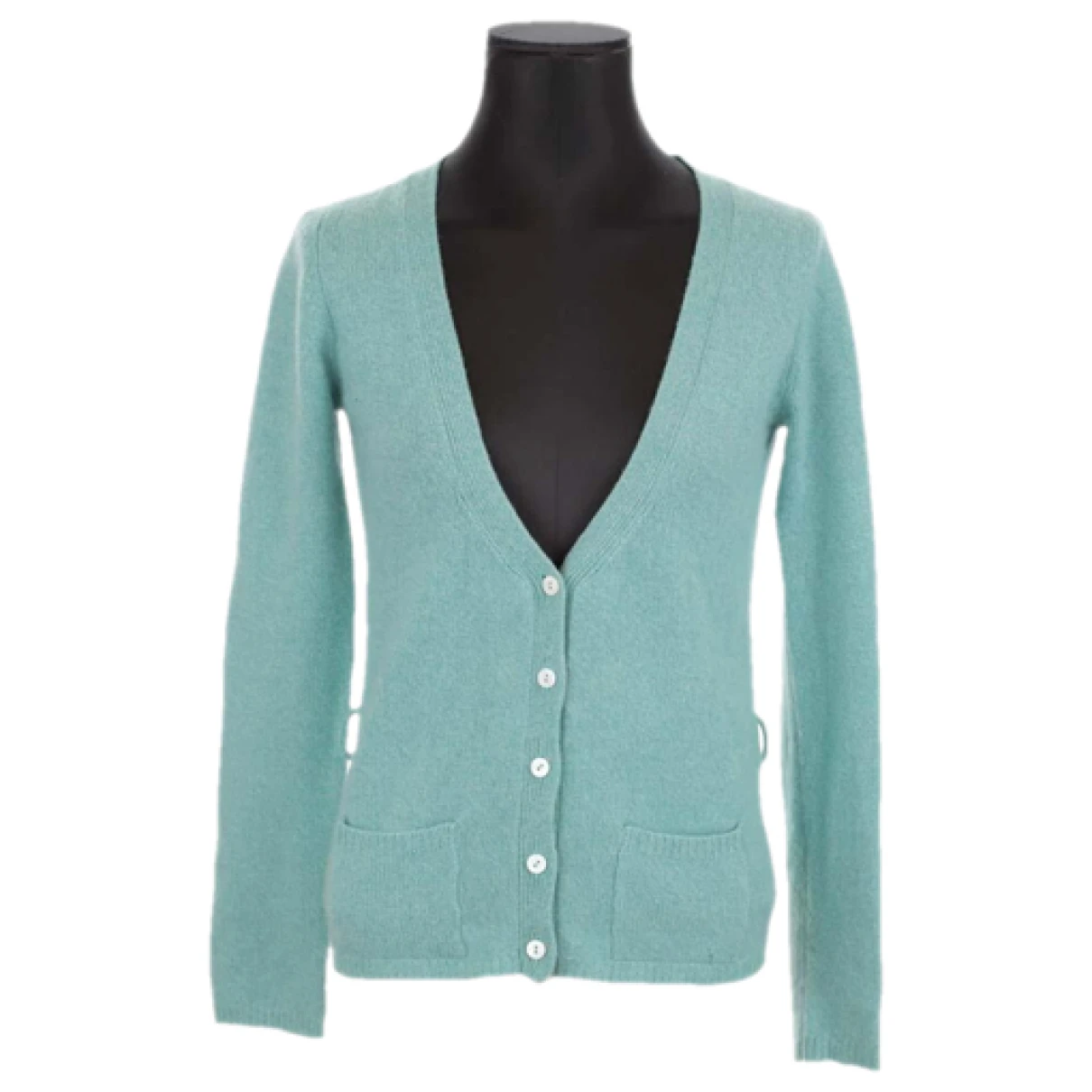 Pre-owned Sandro Cashmere Cardigan In Green