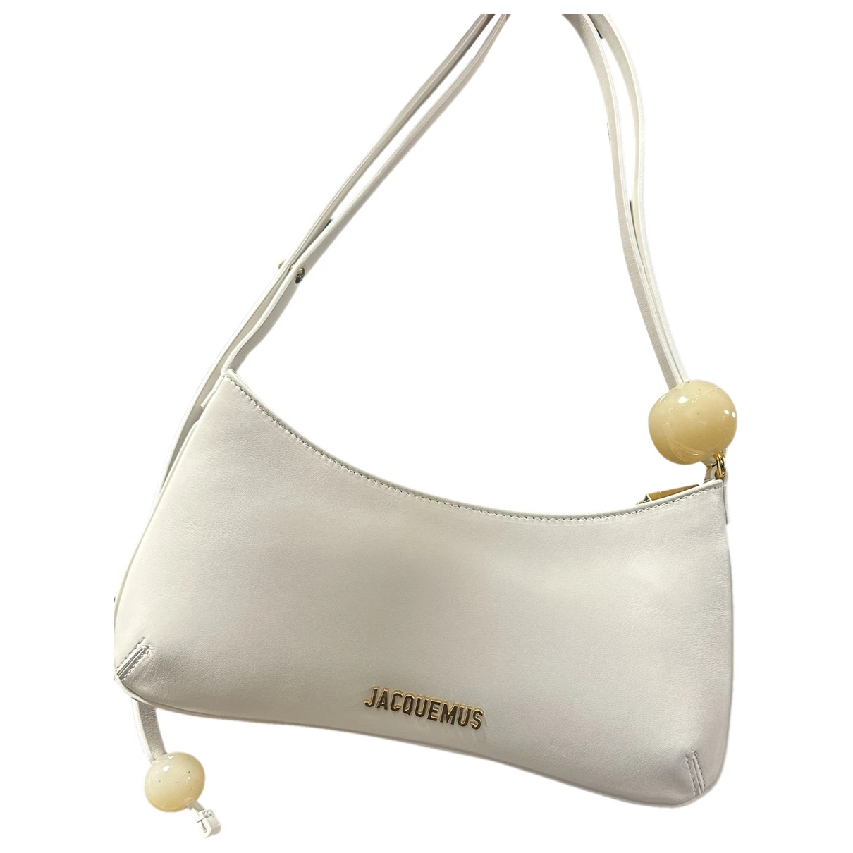 Pre-owned Jacquemus Leather Handbag In White