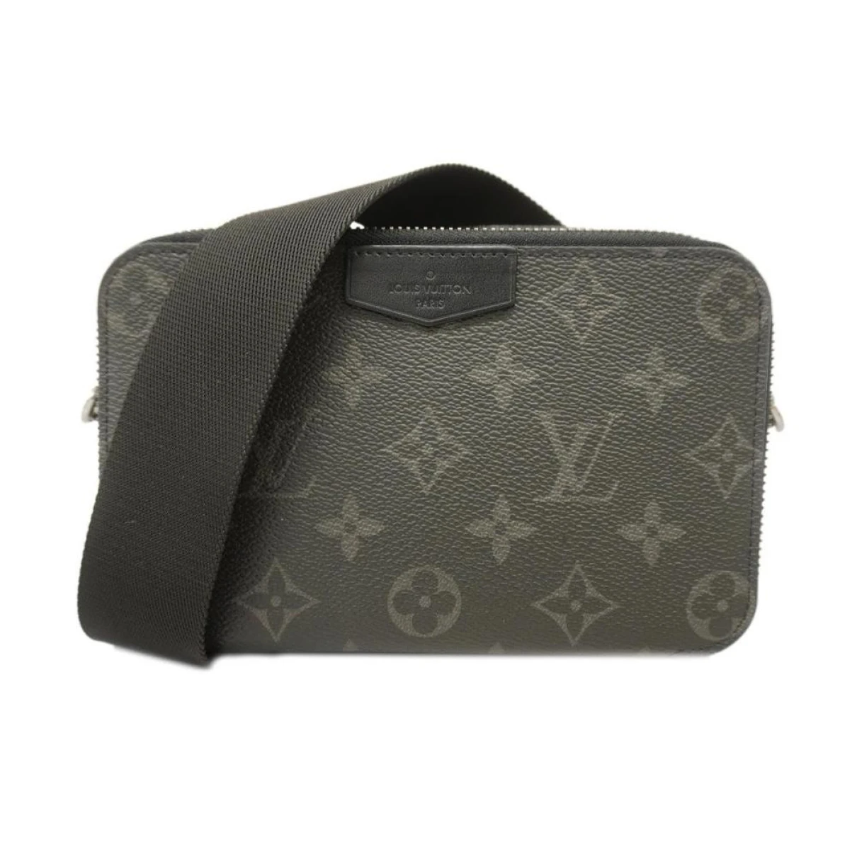 Pre-owned Louis Vuitton Alpha Wearable Wallet Cloth Satchel In Black