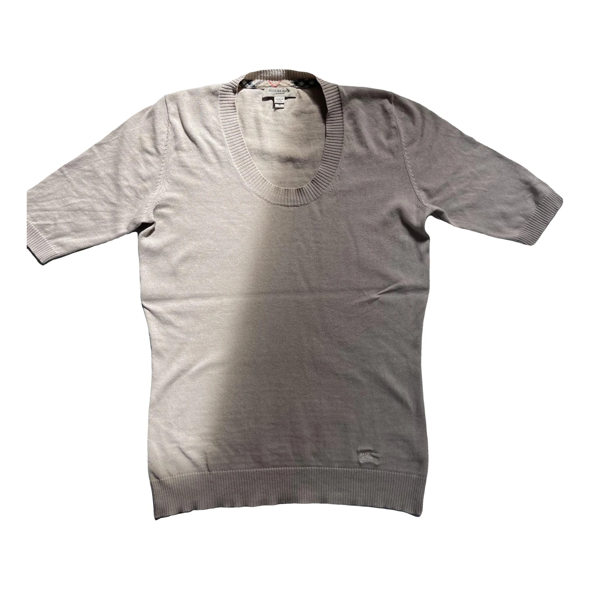 Pre-owned Burberry Silk T-shirt In Beige