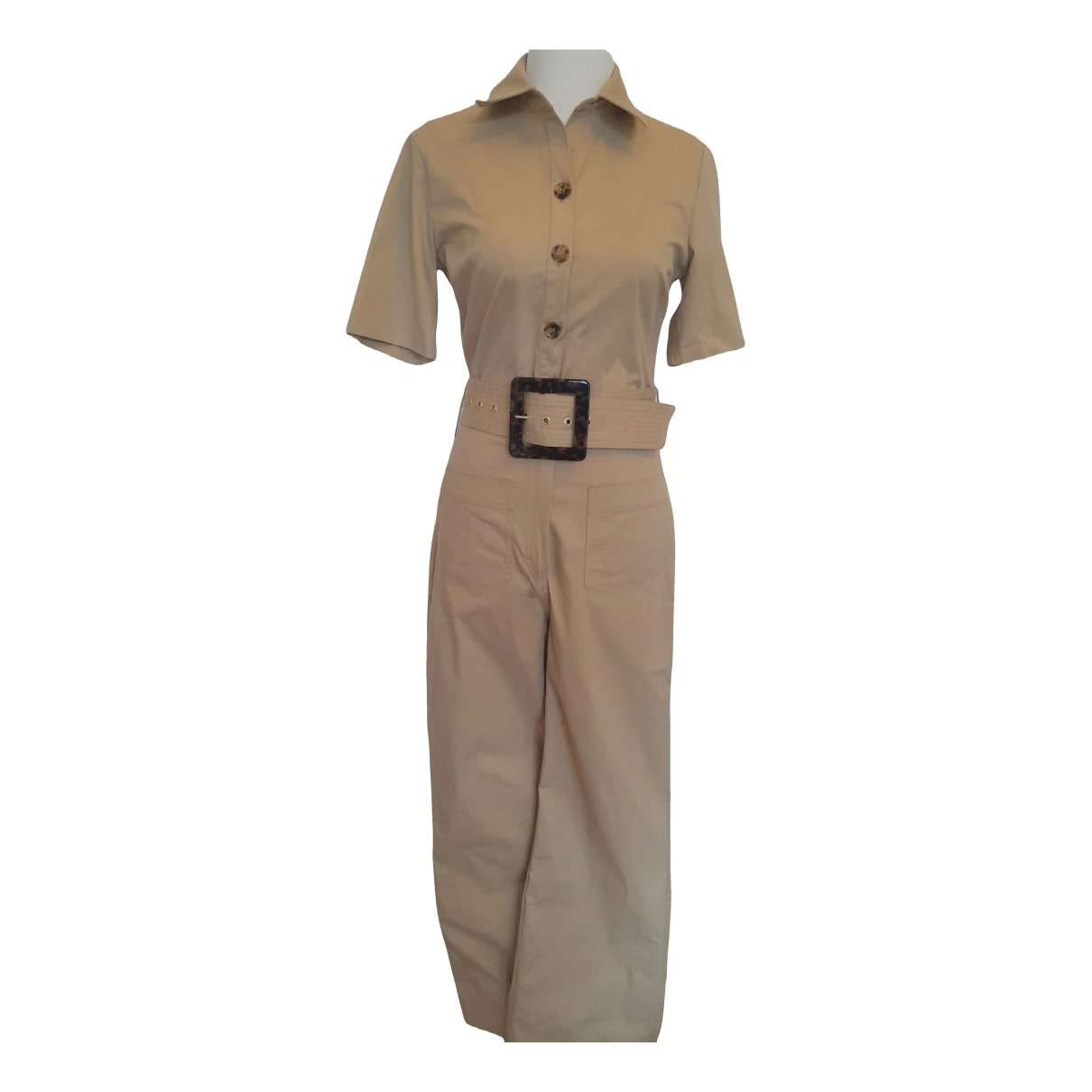 Pre-owned Staud Jumpsuit In Camel