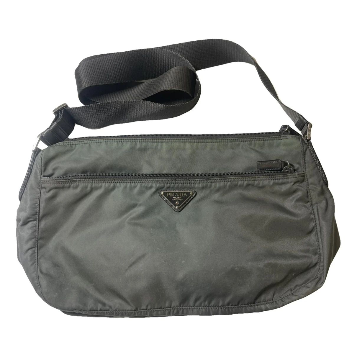 Pre-owned Prada Re-nylon Crossbody Bag In Green