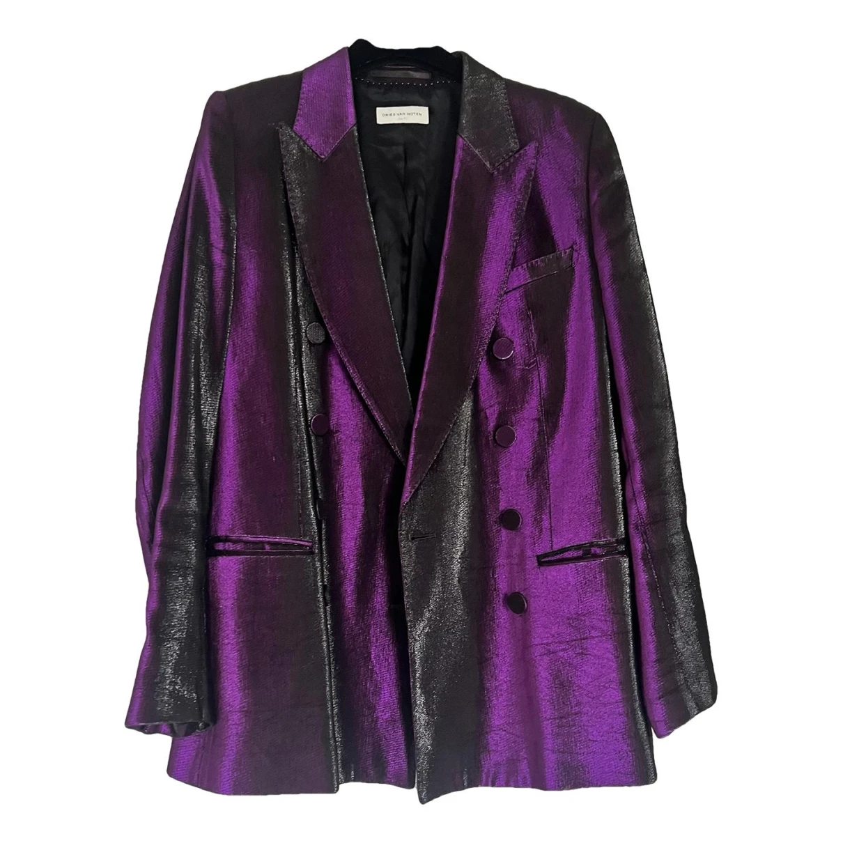 Pre-owned Dries Van Noten Glitter Jacket In Purple