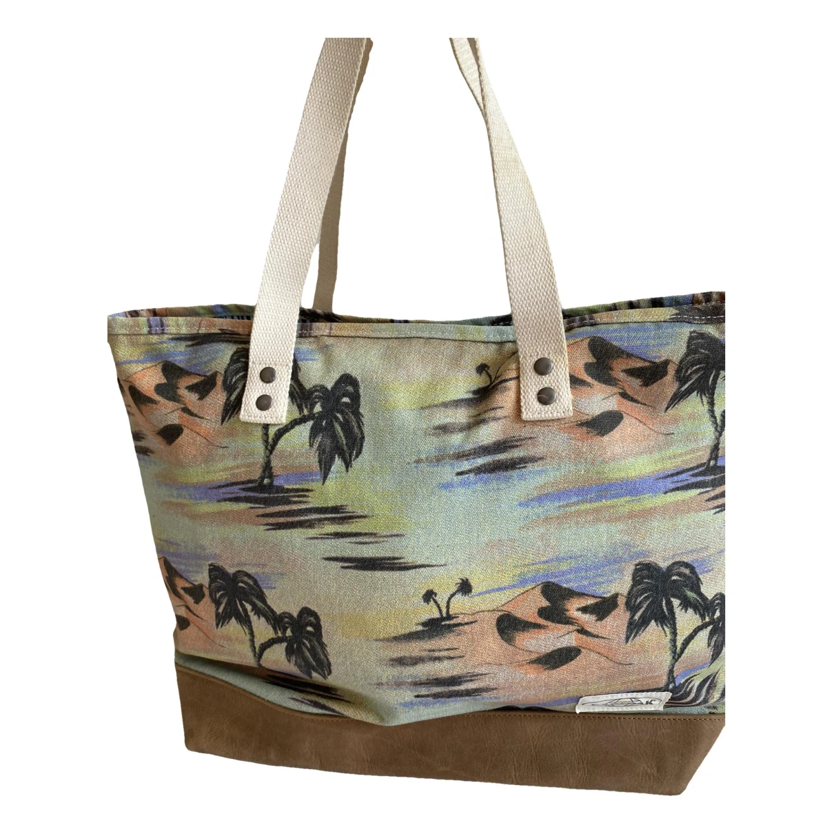 Pre-owned Eastpak Cloth Travel Bag In Camel