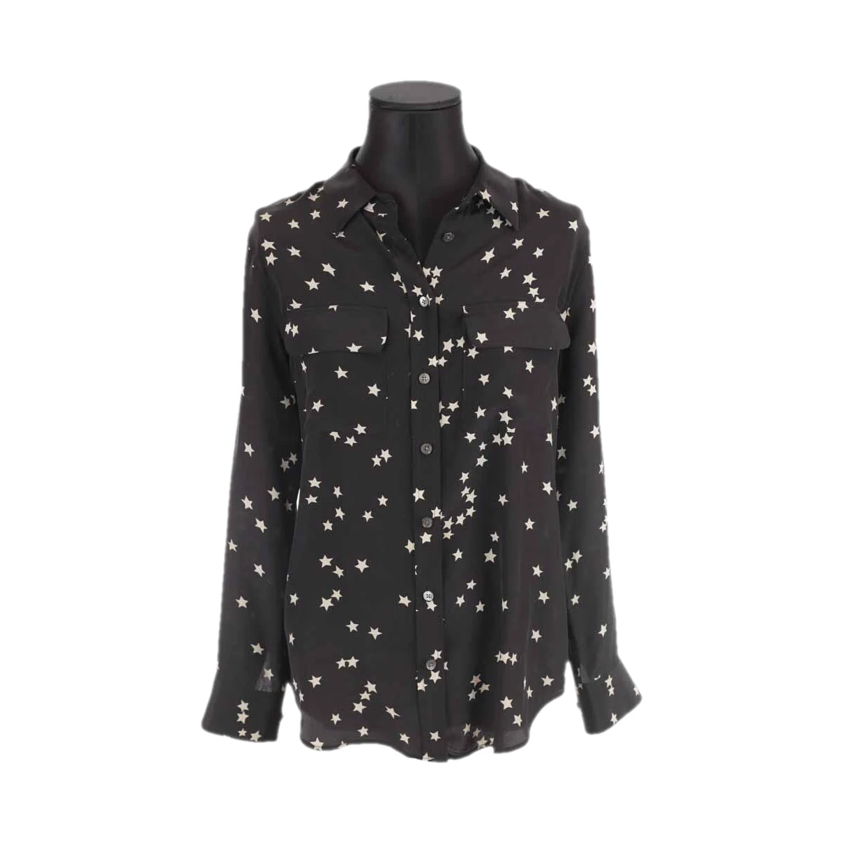 Pre-owned Equipment Silk Blouse In Black