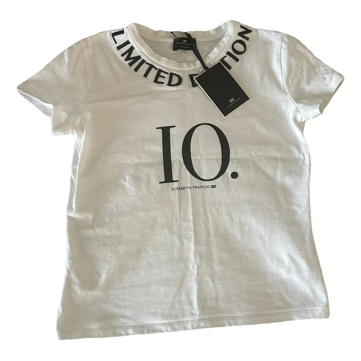Pre-owned Elisabetta Franchi T-shirt In White