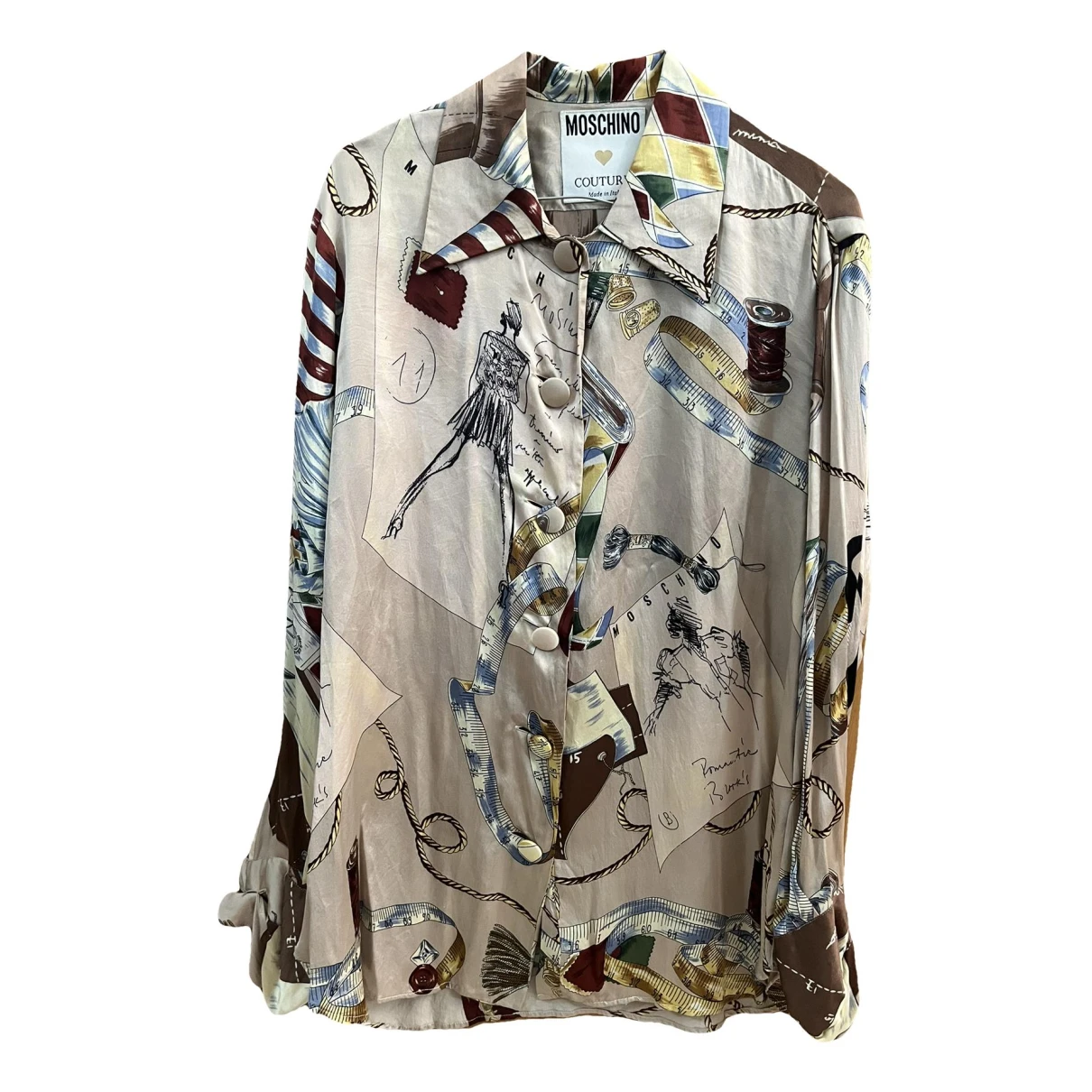 Pre-owned Moschino Silk Blouse In Multicolour