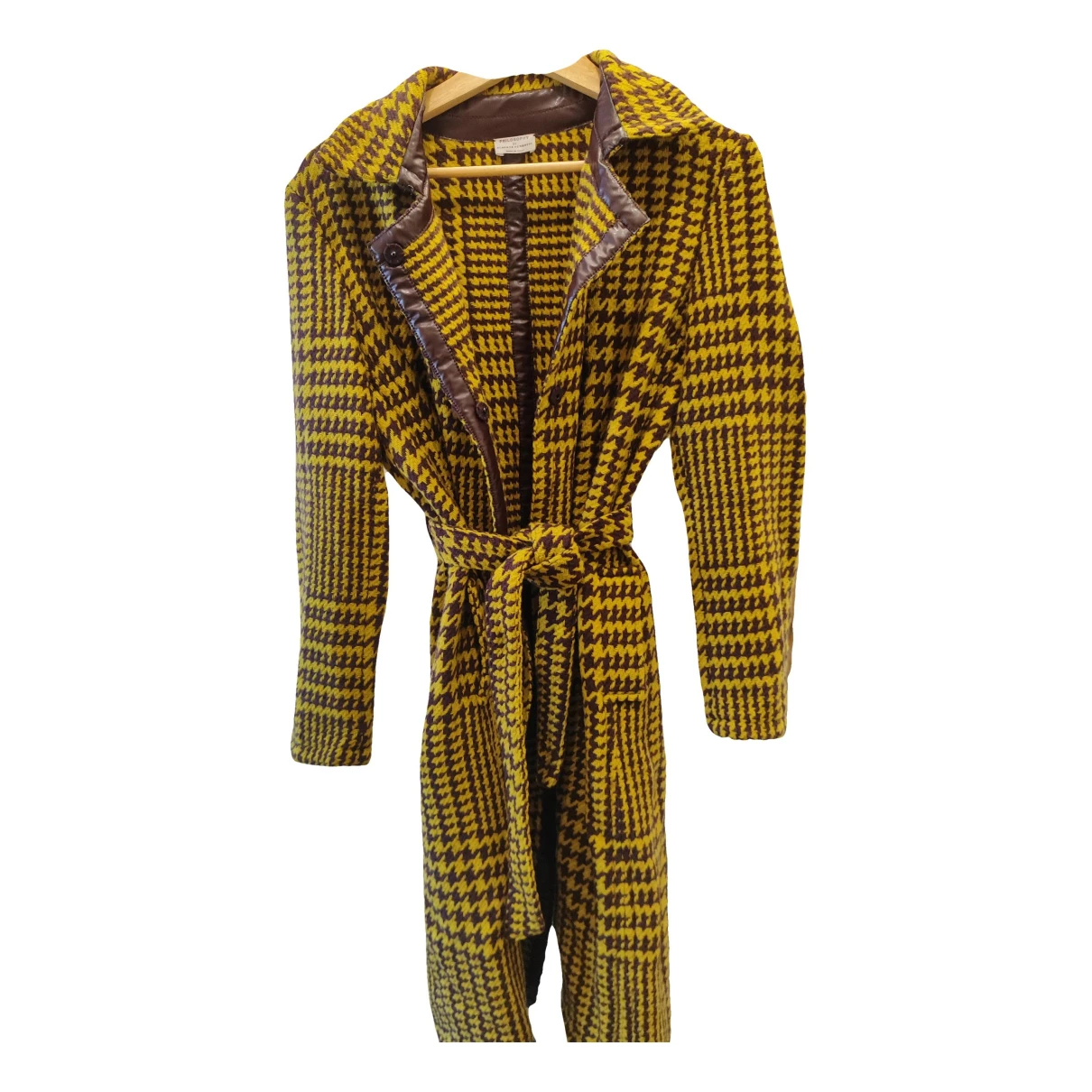 Pre-owned Philosophy Di Alberta Ferretti Wool Coat In Yellow