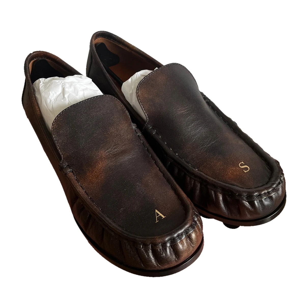 Pre-owned Acne Studios Leather Flats In Brown