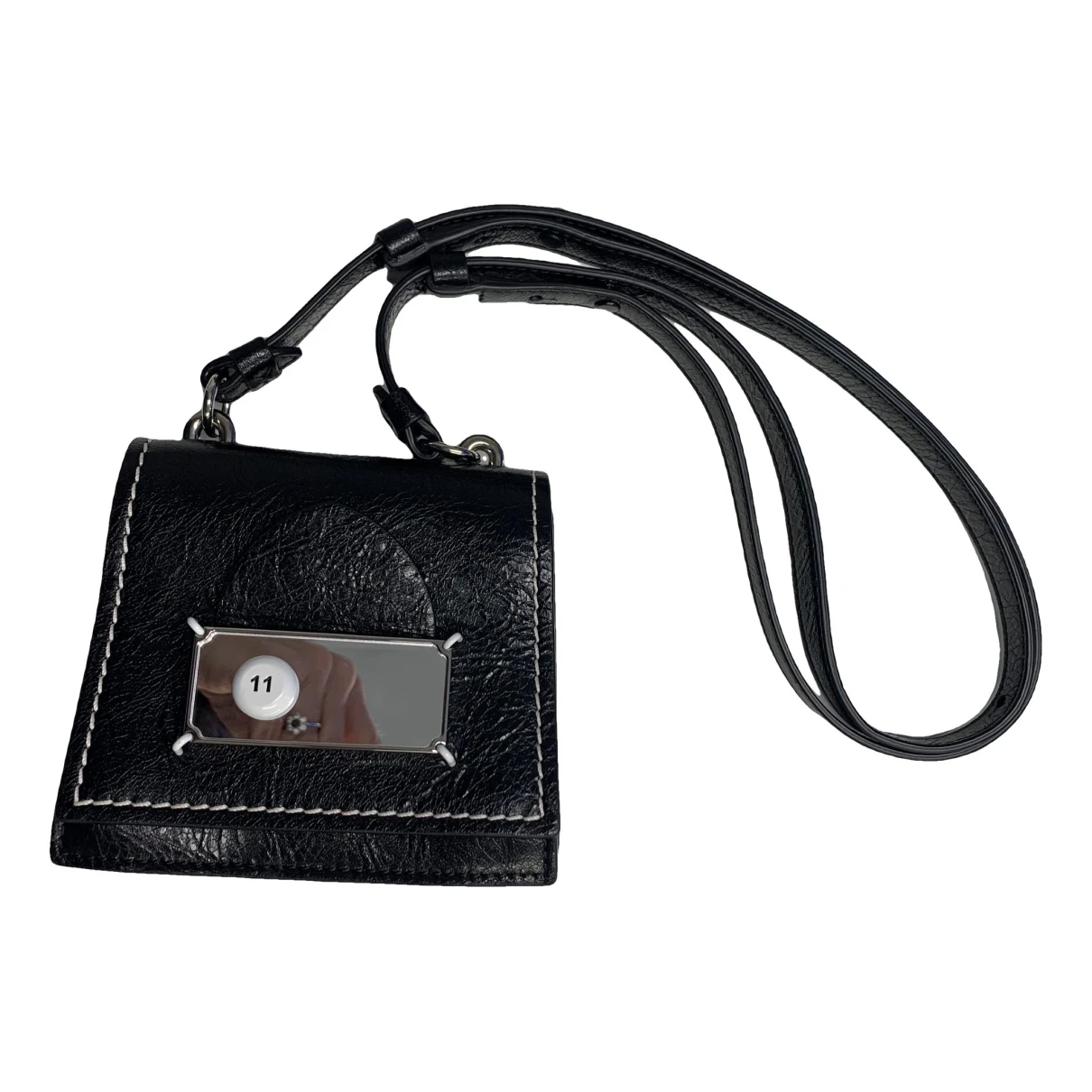 Pre-owned Maison Margiela Leather Crossbody Bag In Black