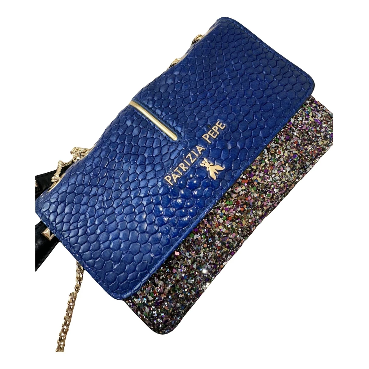 Pre-owned Patrizia Pepe Leather Handbag In Blue