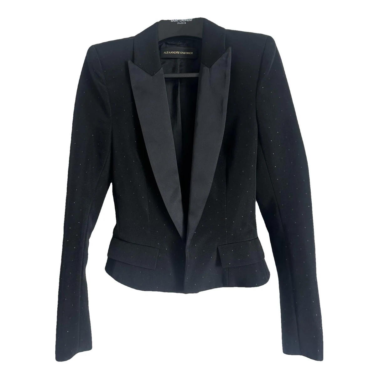 Pre-owned Saint Laurent Silk Blazer In Black