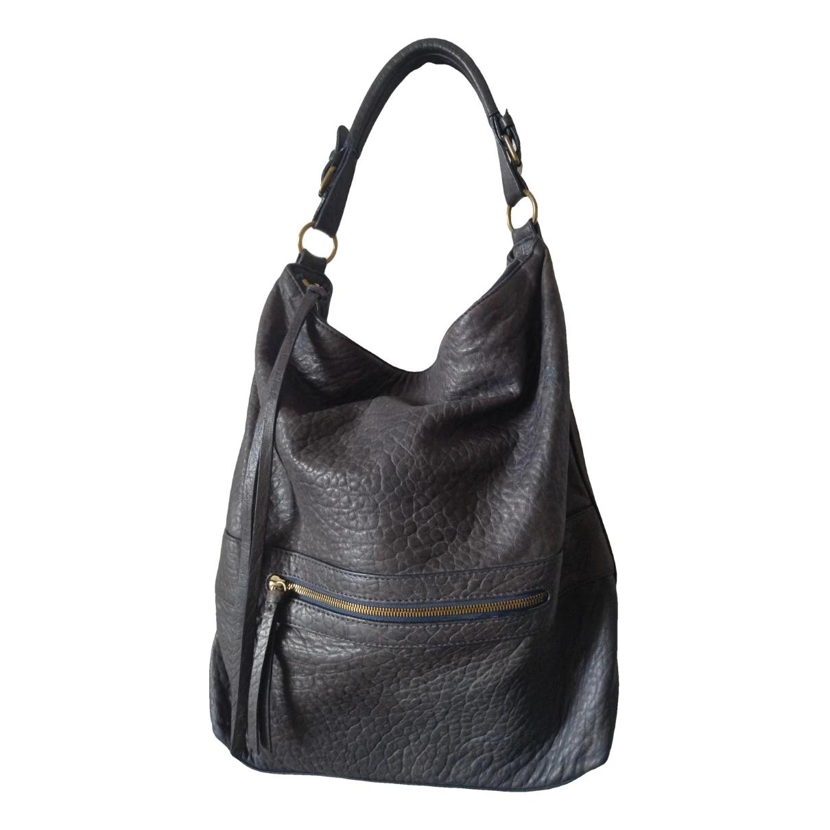 Pre-owned Gerard Darel Leather Handbag In Grey