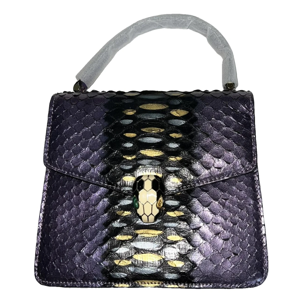 Pre-owned Bvlgari Bulgari Pony-style Calfskin Handbag In Purple