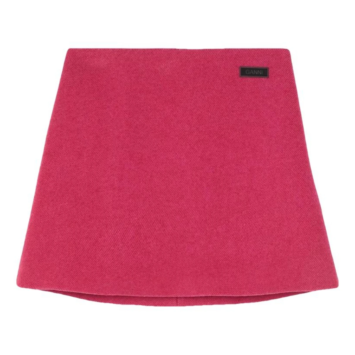 Pre-owned Ganni Wool Mini Skirt In Pink