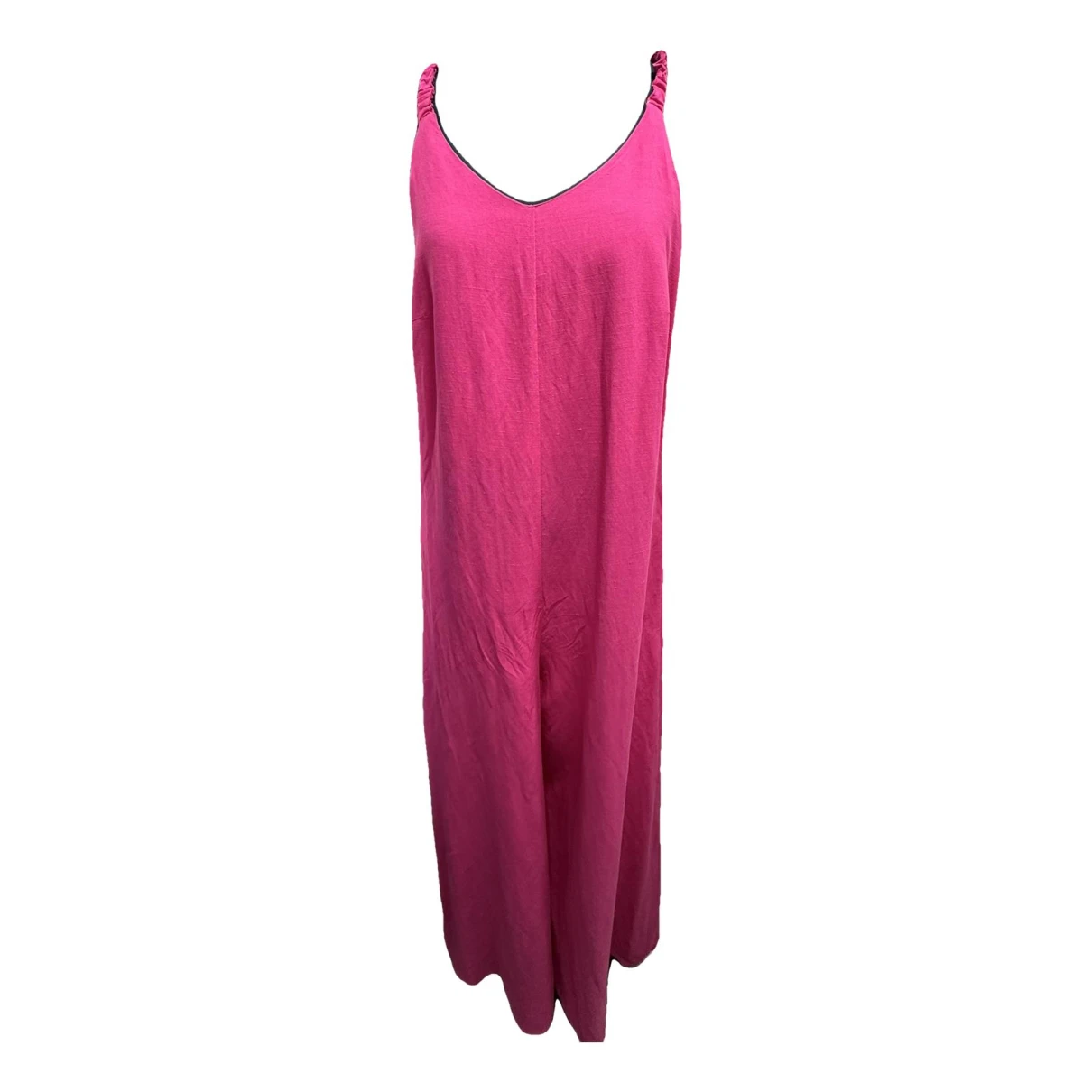 Pre-owned Motel Linen Dress In Pink