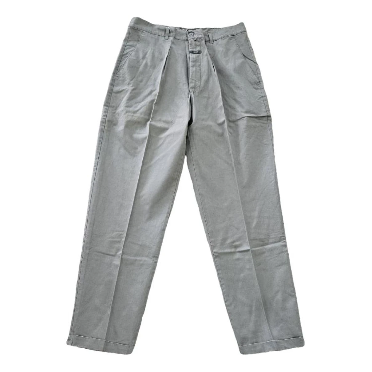 Pre-owned Closed Trousers In Grey