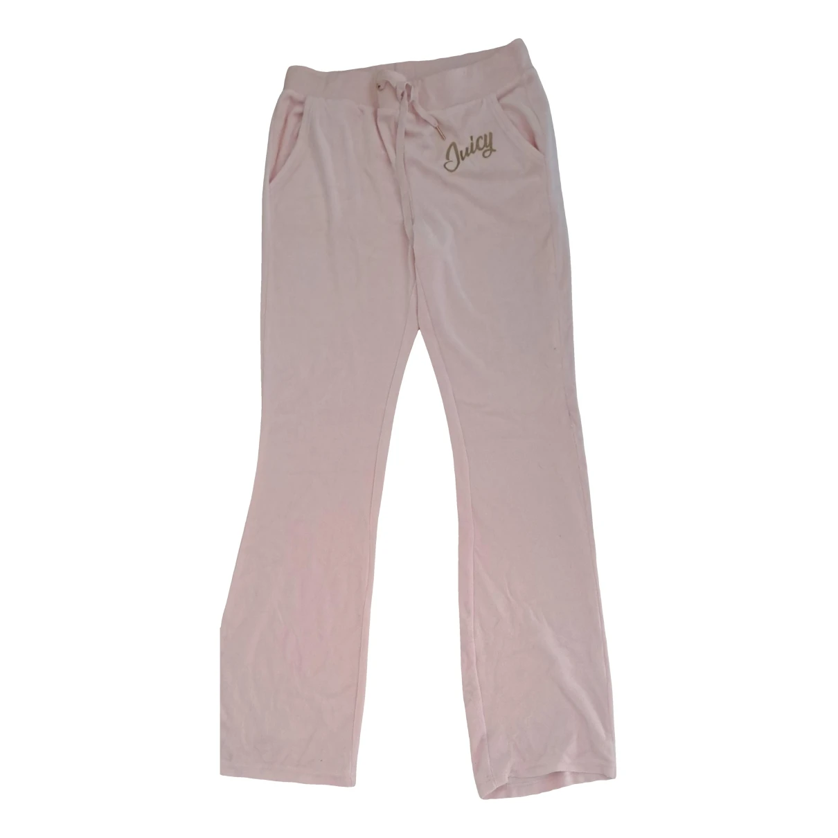 Pre-owned Juicy Couture Velvet Trousers In Pink