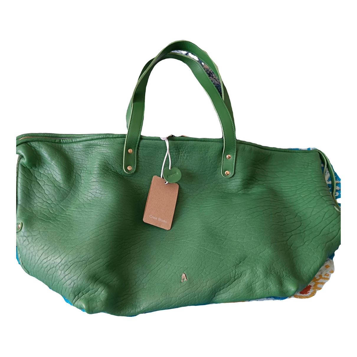 Pre-owned Craie Leather Handbag In Green