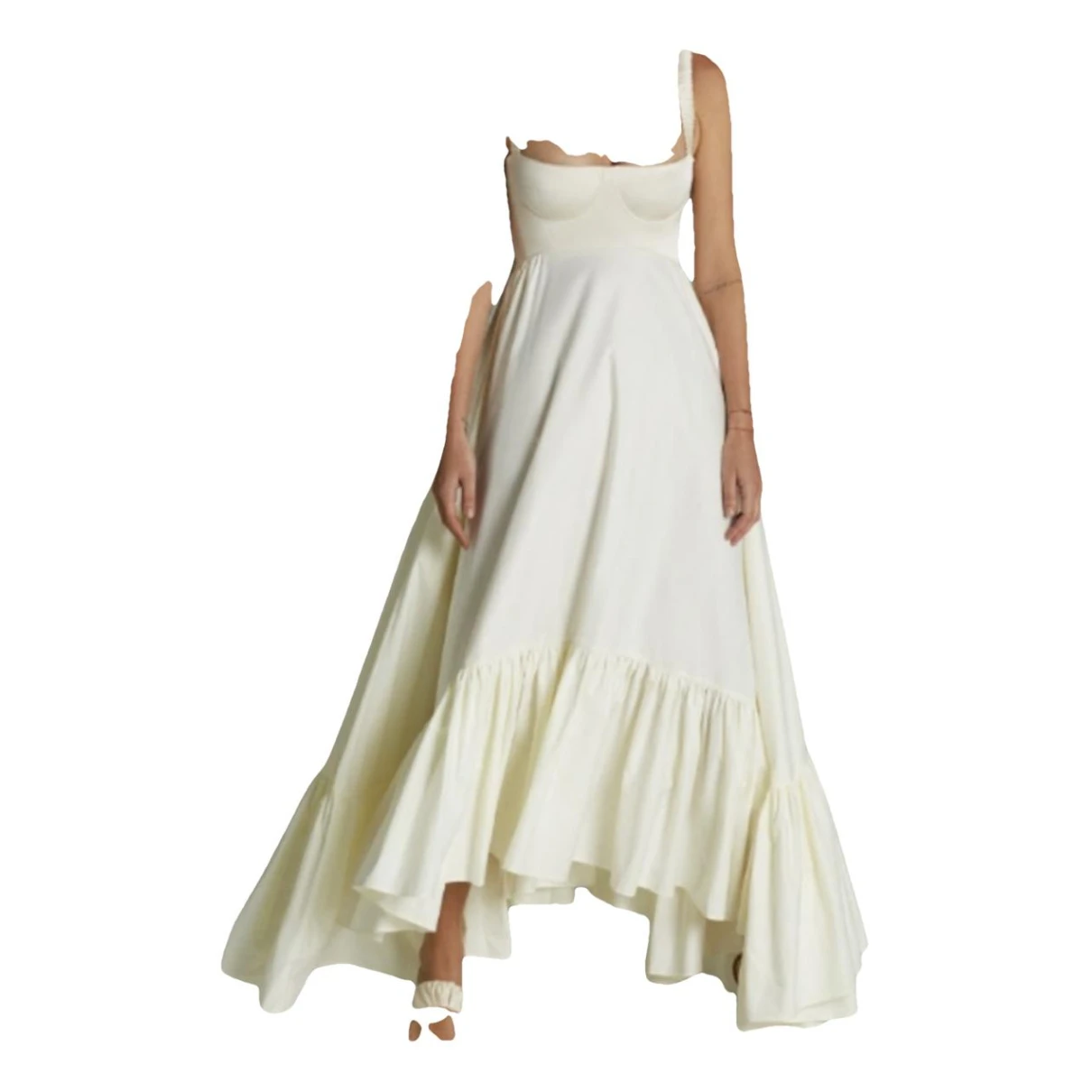 Pre-owned Anna October Maxi Dress In White