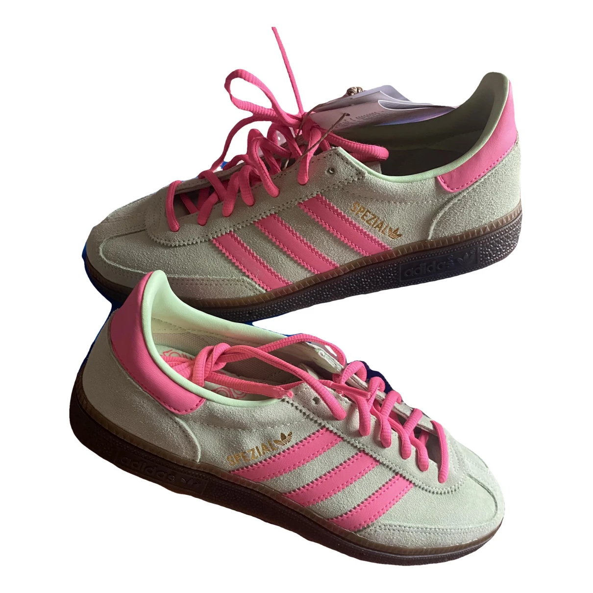 Pre-owned Adidas Originals Samba Leather Trainers In Turquoise