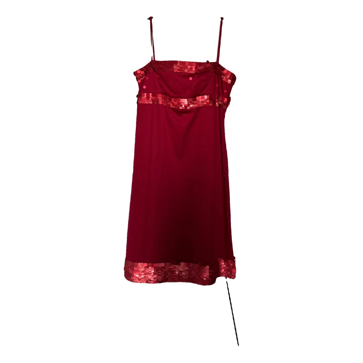 Pre-owned Philosophy Di Alberta Ferretti Glitter Mid-length Dress In Red