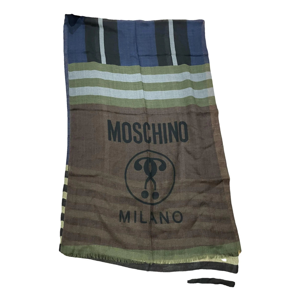 Pre-owned Moschino Wool Scarf & Pocket Square In Multicolour