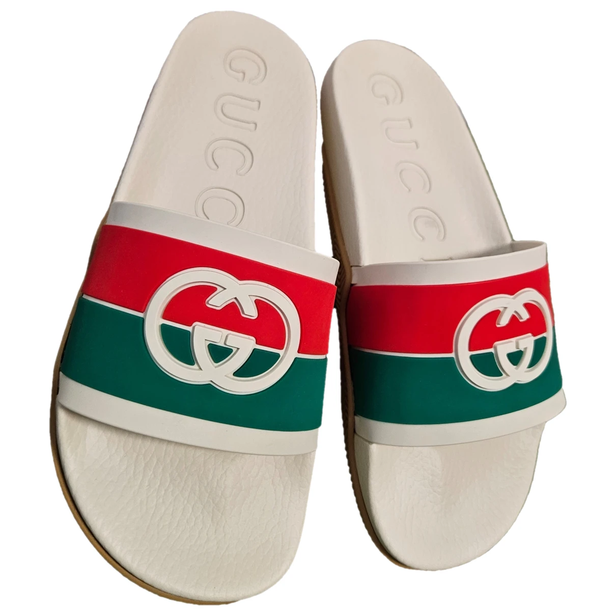 Pre-owned Gucci Sandals In White