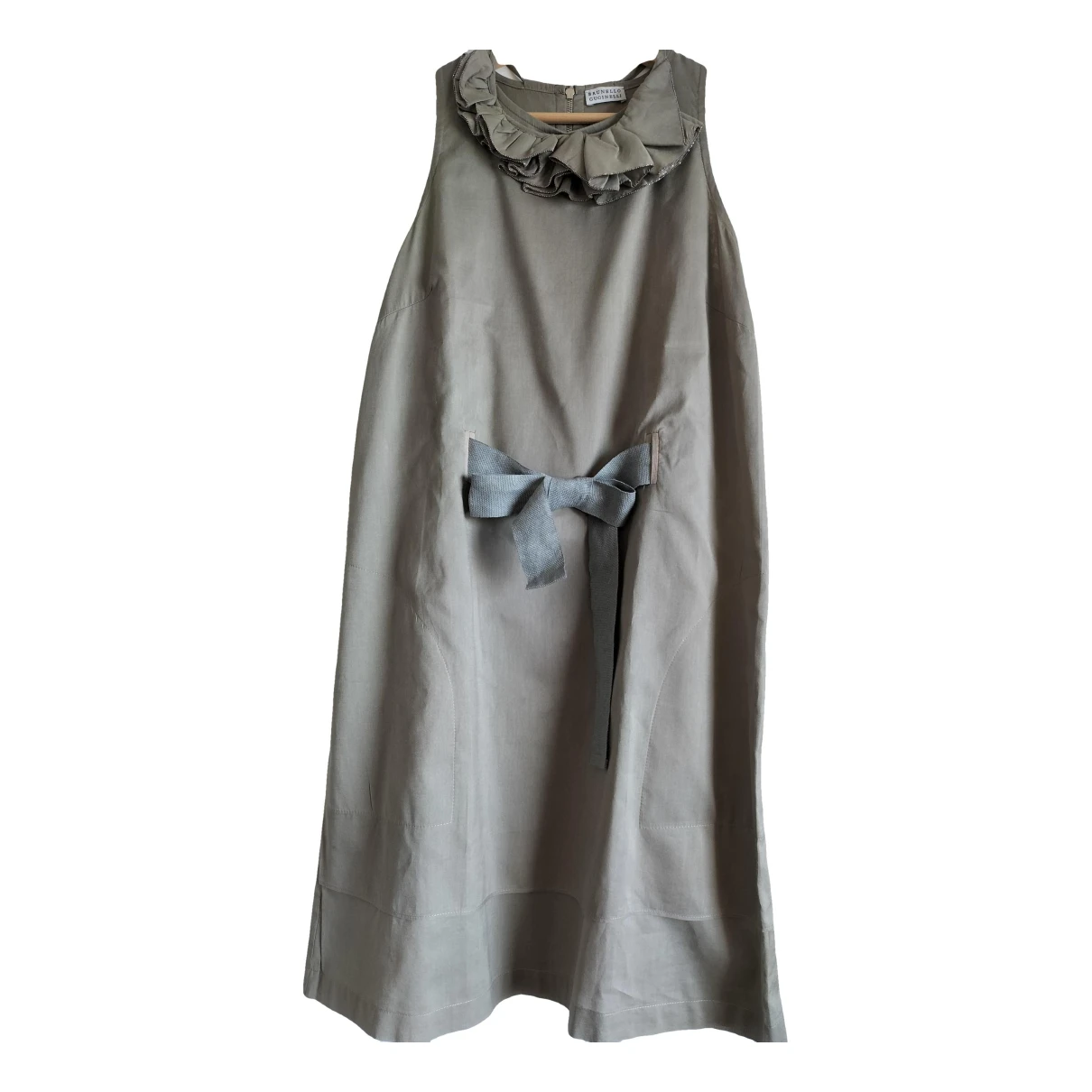 Pre-owned Brunello Cucinelli Mid-length Dress In Ecru