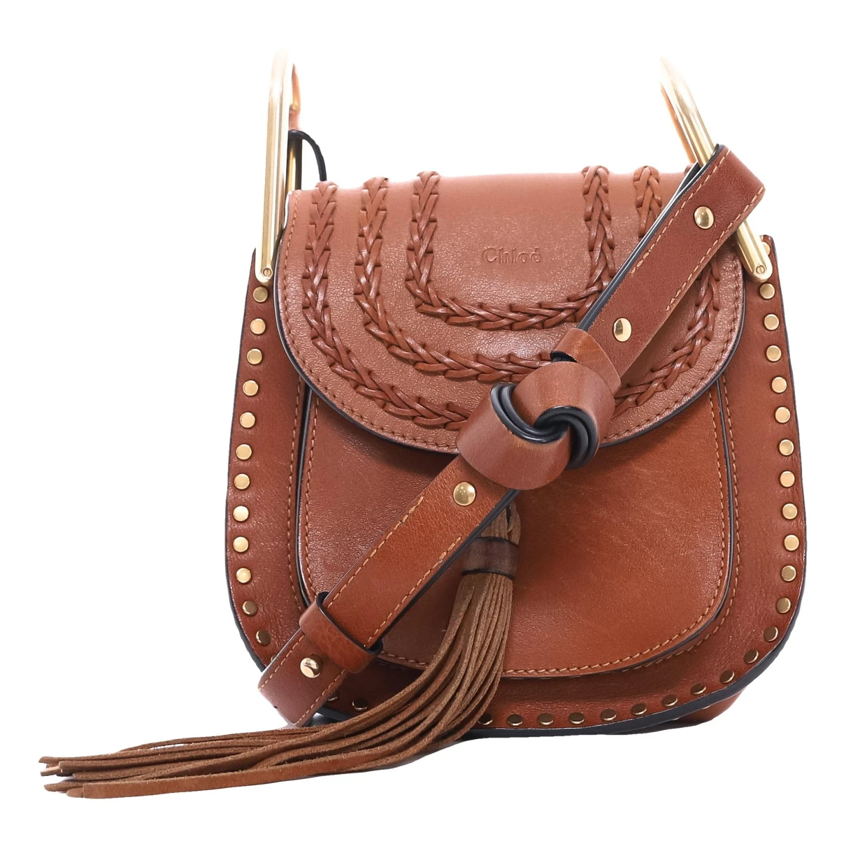 Pre-owned Chloé Hudson Leather Crossbody Bag In Brown