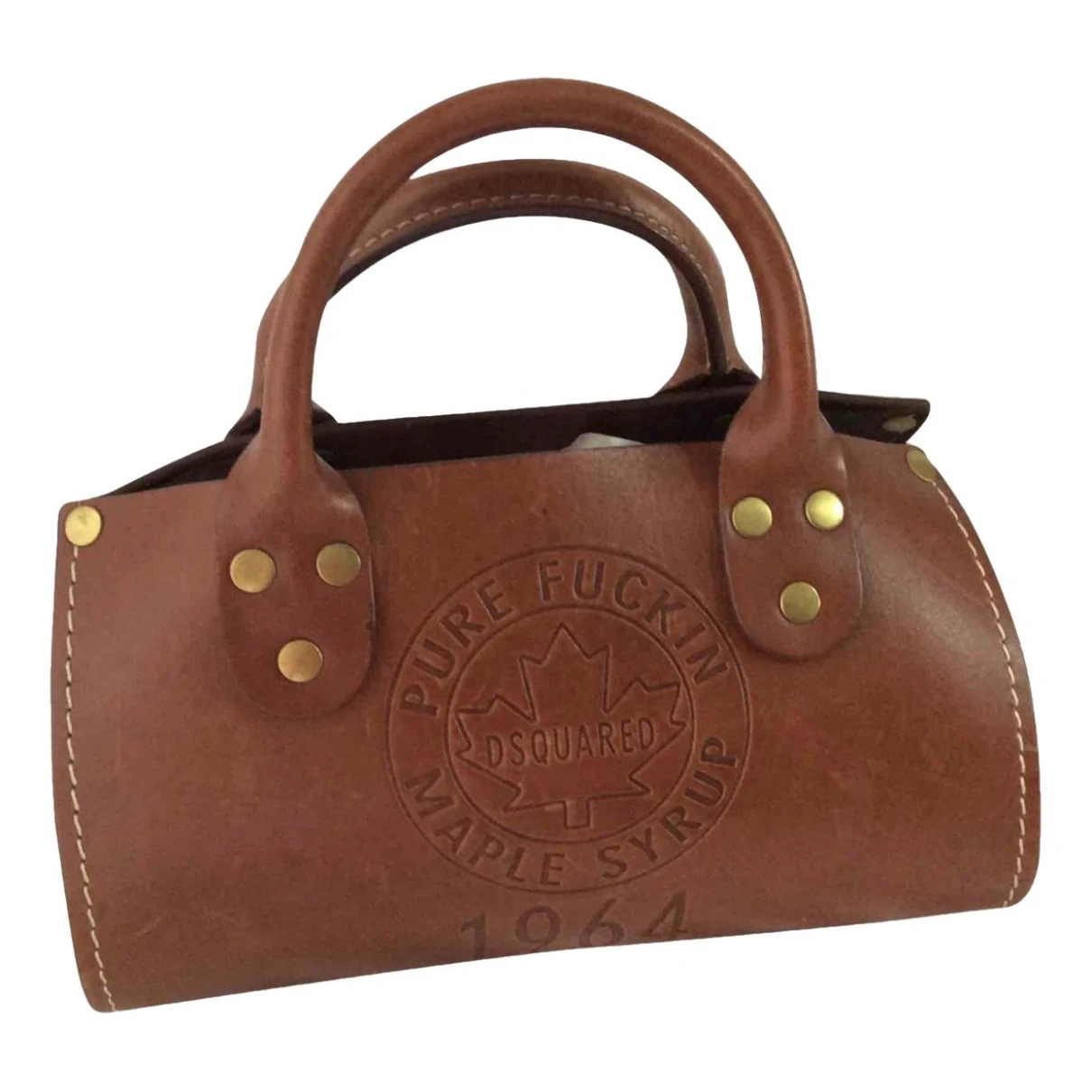 Pre-owned Dsquared2 Leather Handbag In Camel
