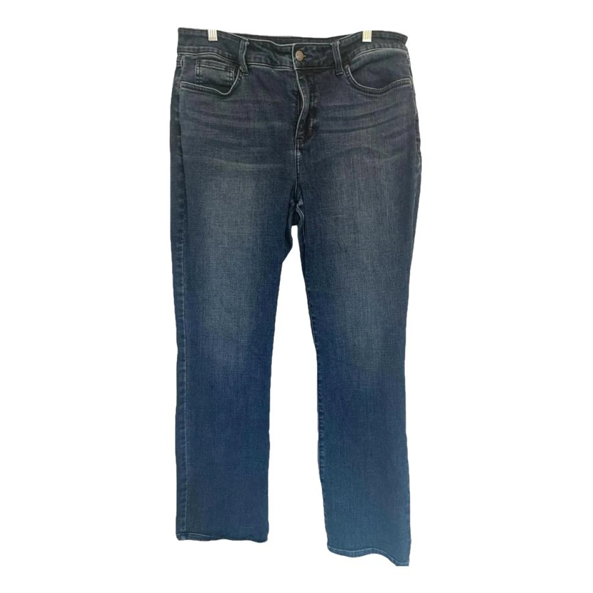 Pre-owned Nydj Straight Jeans In Blue
