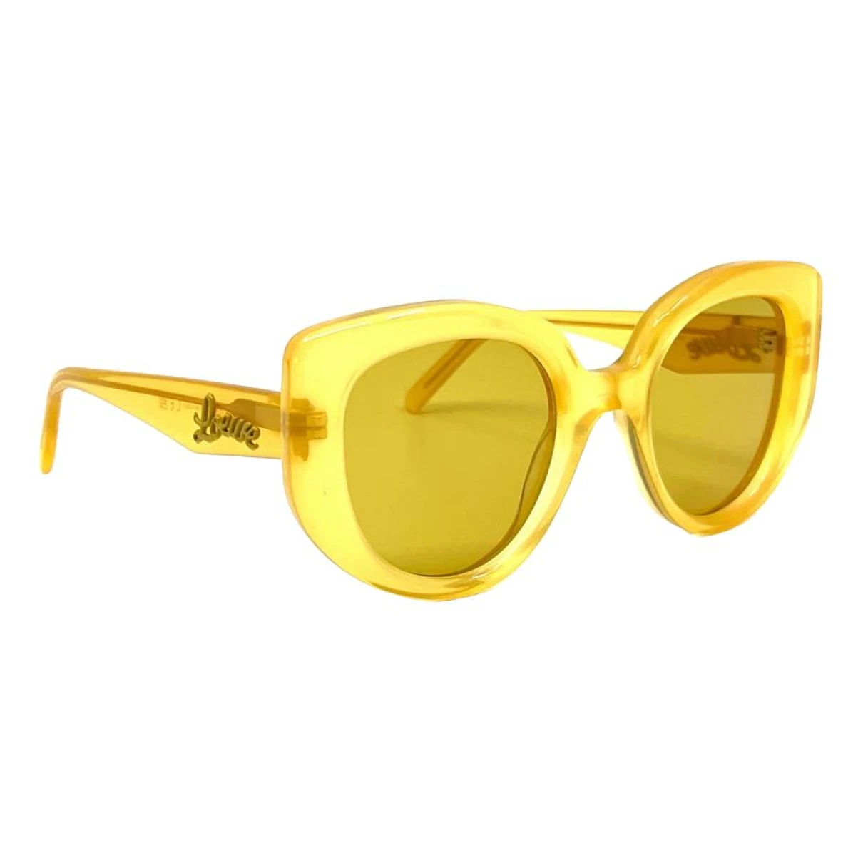 Pre-owned Loewe Oversized Sunglasses In Yellow