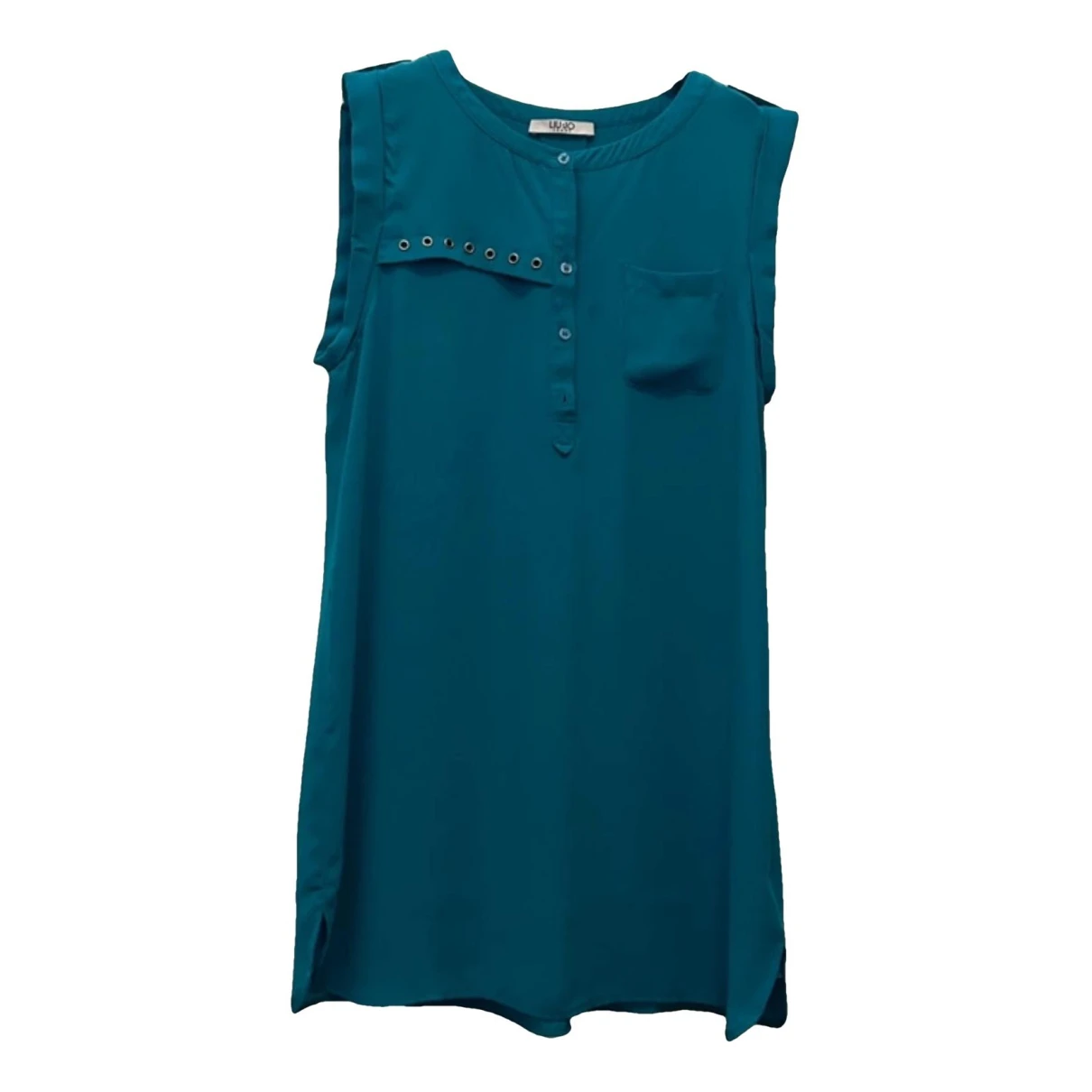 Pre-owned Liujo Mini Dress In Turquoise
