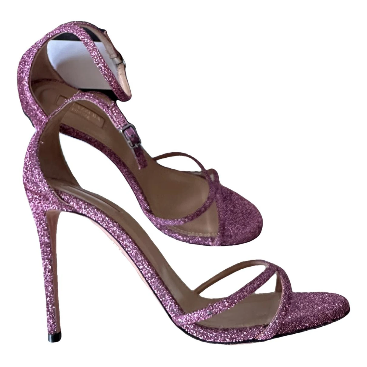 Pre-owned Aquazzura Cloth Heels In Pink