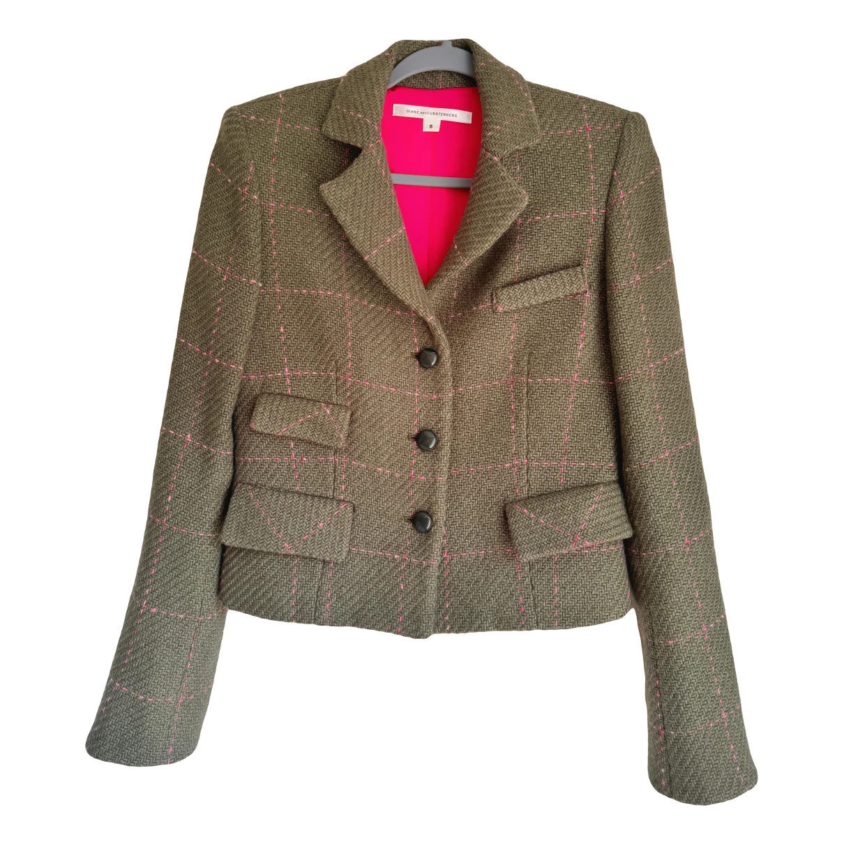 Pre-owned Diane Von Furstenberg Wool Blazer In Green
