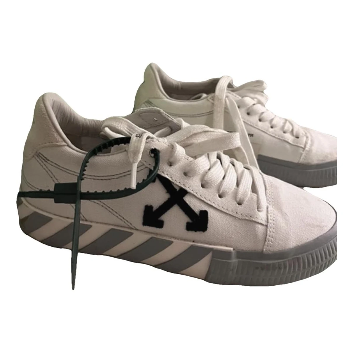 Pre-owned Off-white Vulc Cloth Trainers In White
