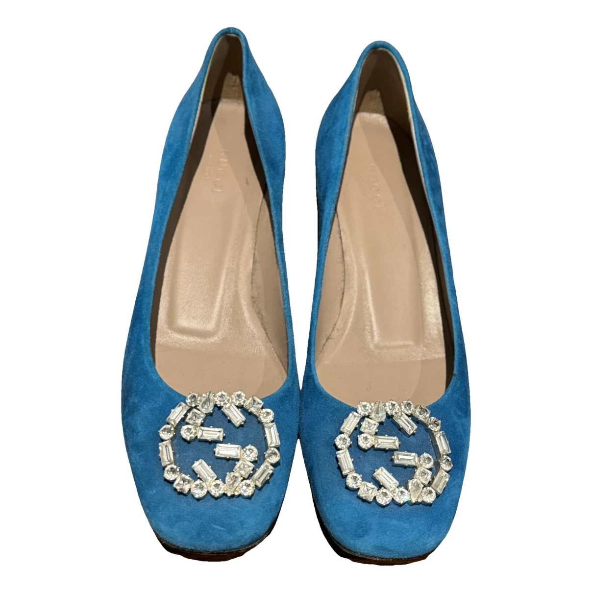 Pre-owned Gucci Ballet Flats In Blue
