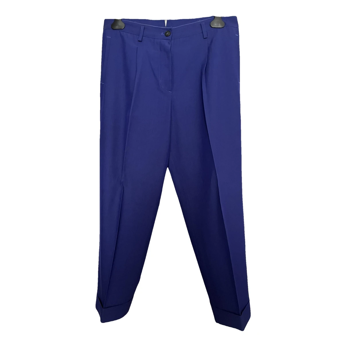 Pre-owned Forte Forte Straight Pants In Blue