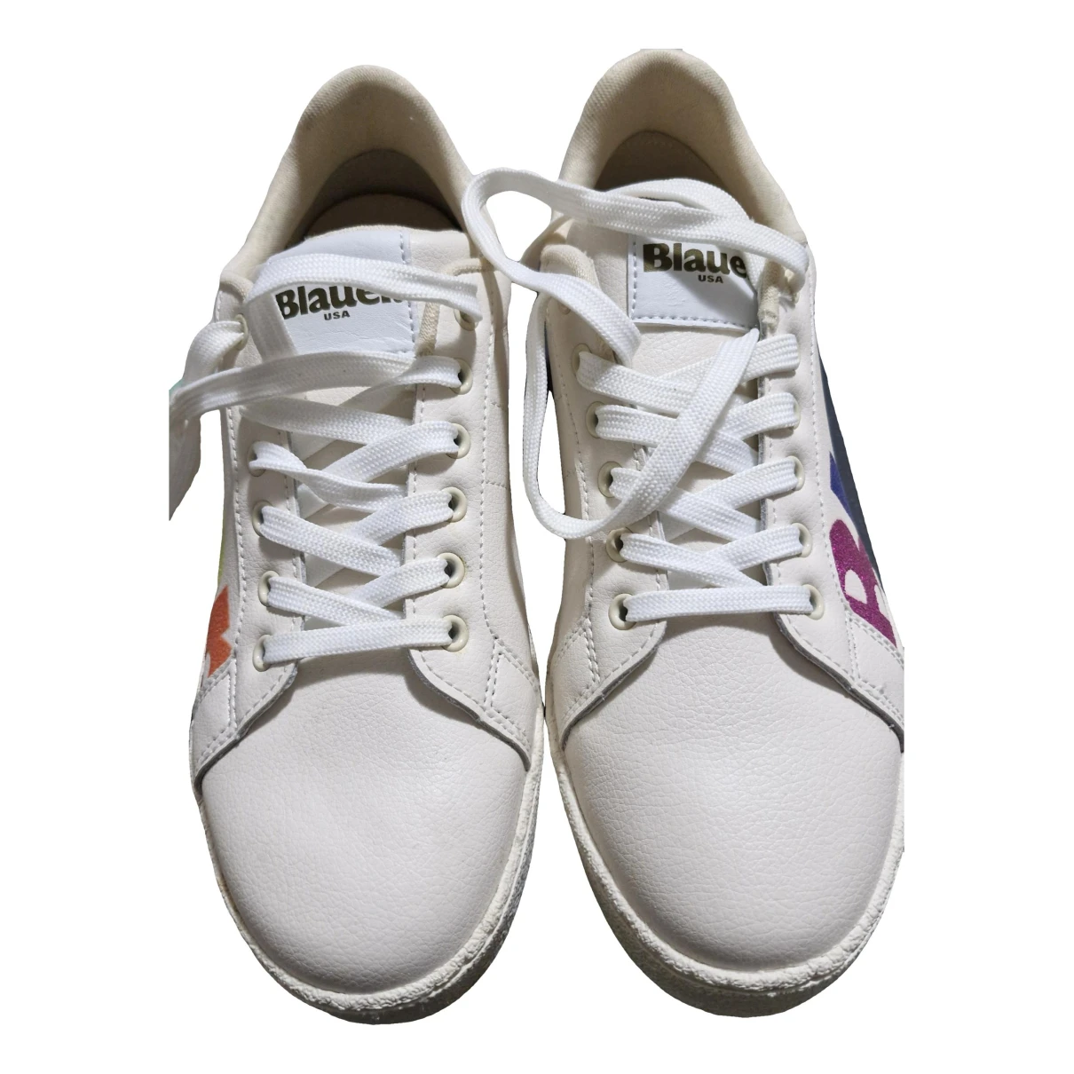 Pre-owned Blauer Leather Trainers In White