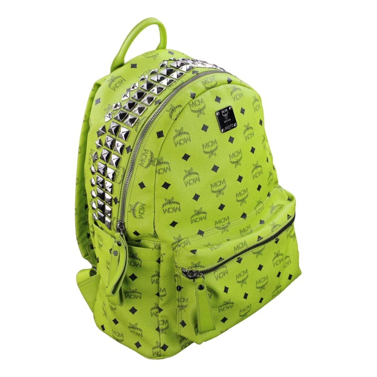 Pre-owned Mcm Cloth Backpack In Green