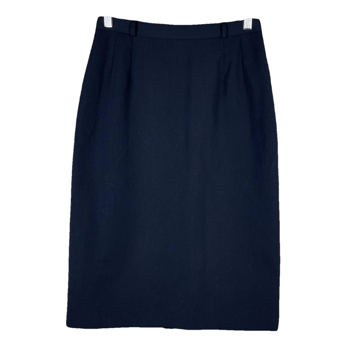 Pre-owned Balmain Wool Mid-length Skirt In Blue