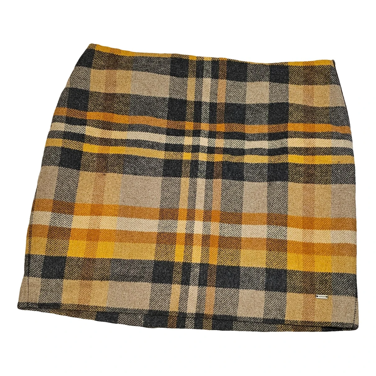 Pre-owned Tommy Hilfiger Mini Skirt In Gold